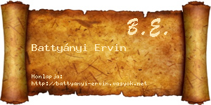 Battyányi Ervin névjegykártya