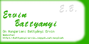 ervin battyanyi business card
