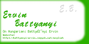 ervin battyanyi business card